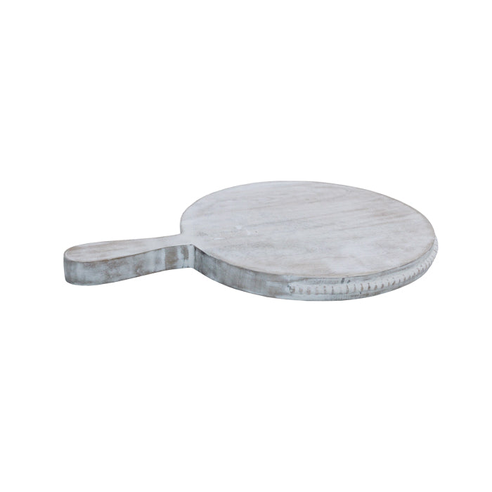 Beaded Mango Small Chopping Board by Cornucopia Home and Gift, crafted from mango wood with decorative beaded edges.
