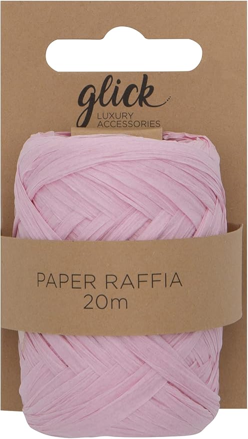 Paper Raffia Ribbon 20m Pink