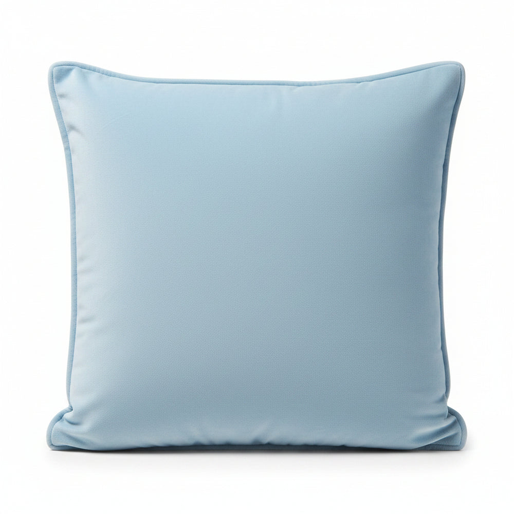 IB Laursen Nordic Sky Velvet Cushion by Cornucopia Home and Gift, featuring soft blue velvet fabric with a subtle pattern.