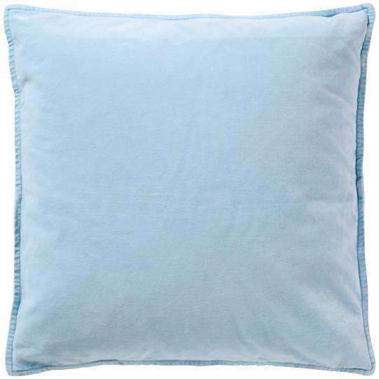 IB Laursen Nordic Sky Velvet Cushion by Cornucopia Home and Gift, featuring soft blue velvet fabric with a subtle pattern.