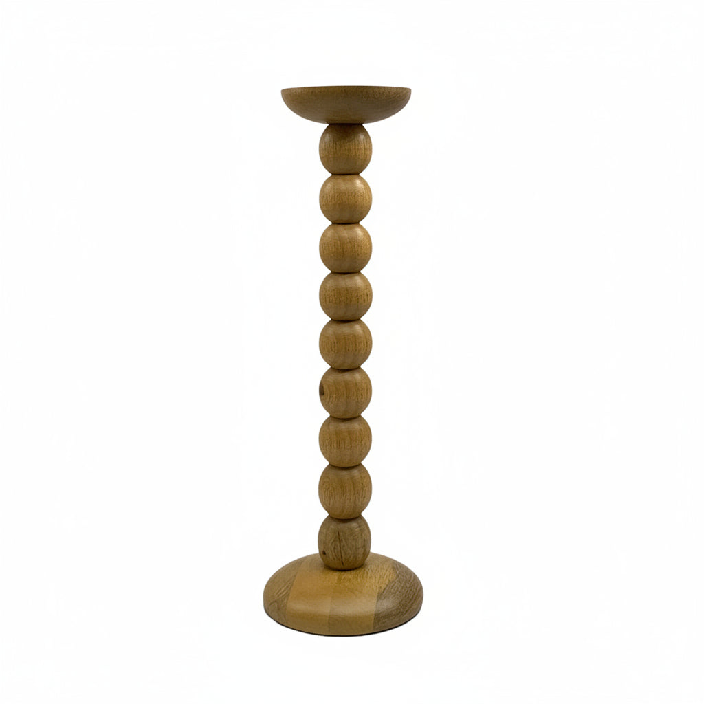 Large bobble pillar candle holder by Cornucopia Home and Gift with a textured design, perfect for decorative tabletop display.