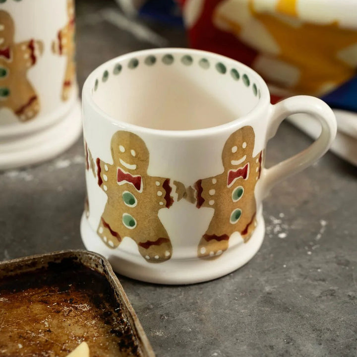 Emma Bridgewater Gingerbread Small Mug with festive Christmas gingerbread design and colorful patterns.