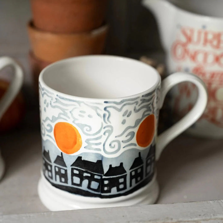 Large Emma Bridgewater Wise Witches mug with colorful witch illustration and detailed design, perfect for tea or coffee.