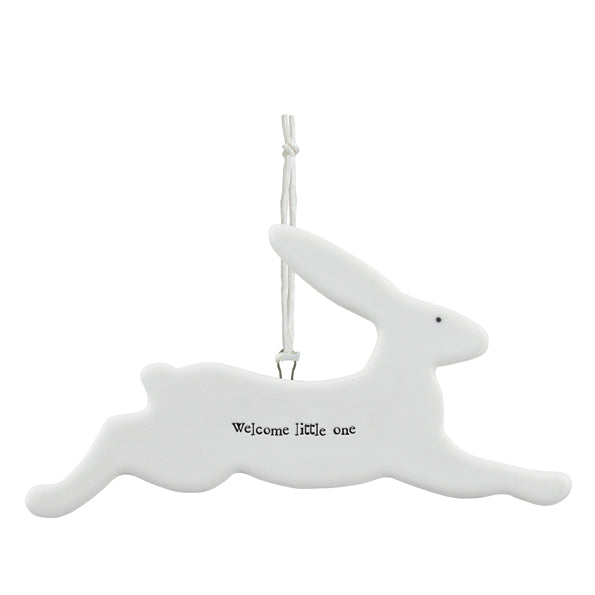 East of India Porcelain Bunny – ‘Welcome Little One’