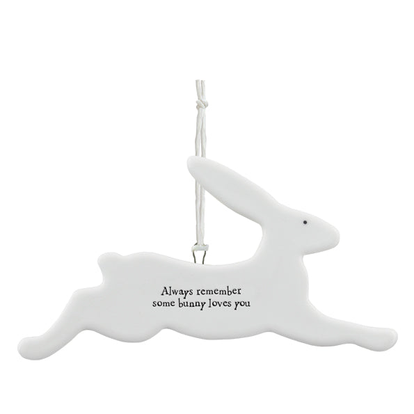 East of India Porcelain Bunny – ‘Always Remember Some Bunny Loves You’