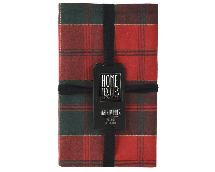 Cotton Check Table Runner - 150 x 30cm