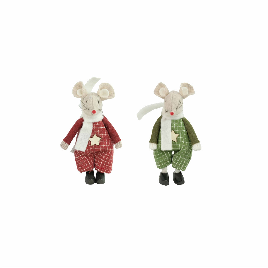 Red &amp; Green Mouse 11cm | Assorted Design