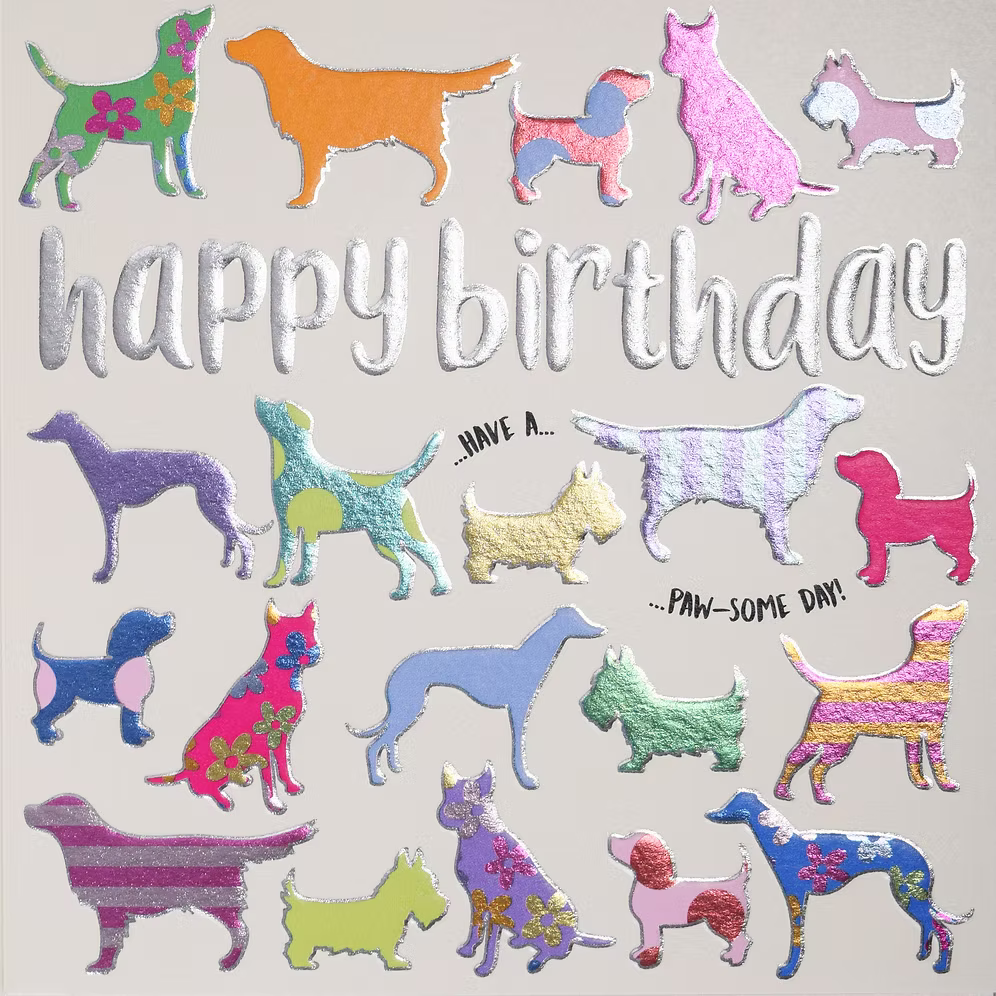 Happy Birthday Dogs Card