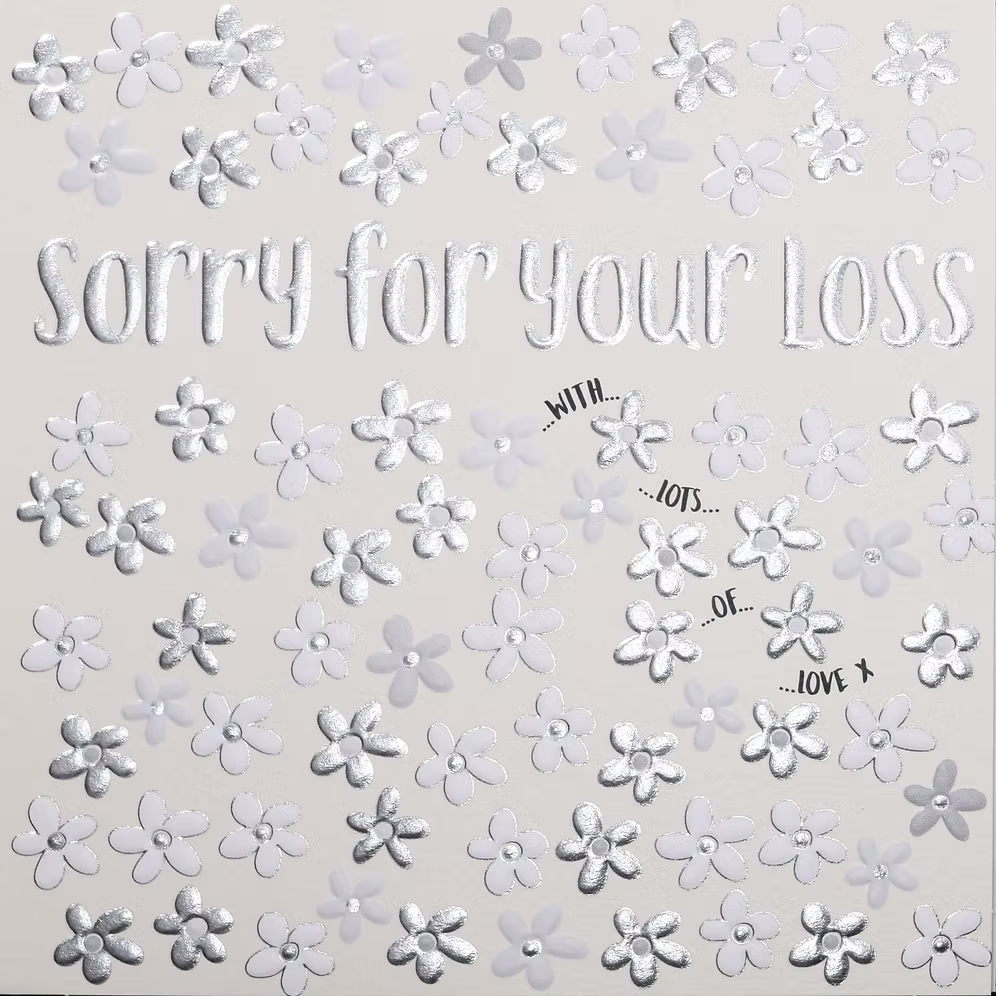 Sorry for your Loss Card - Silver