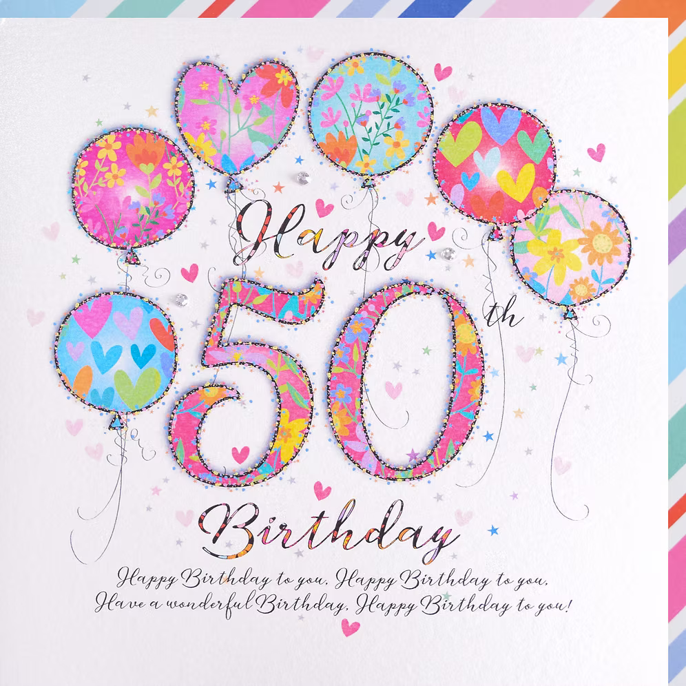 50 - Happy 50th Birthday Card