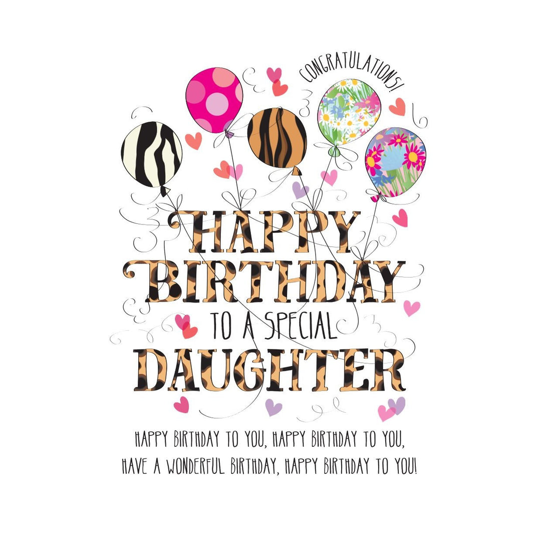Daughter birthday card by Wendy Jones-Blackett with colorful floral design and heartfelt message for special occasions.