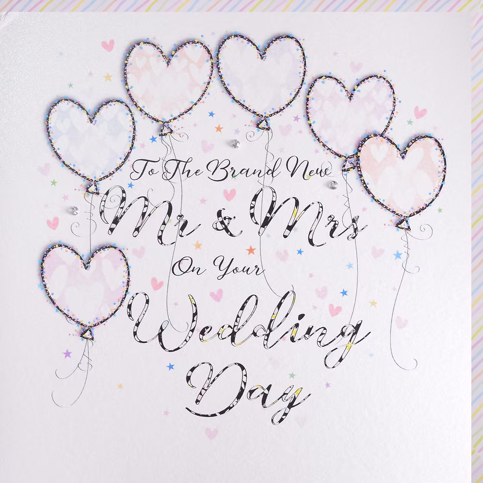 To The Brand New Mr &amp; Mrs On Your Wedding Day Card