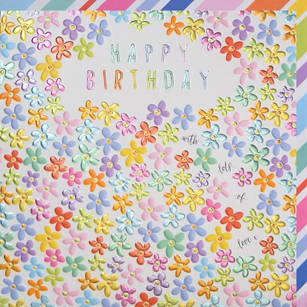 Happy Birthday (multi) Ditsy Card