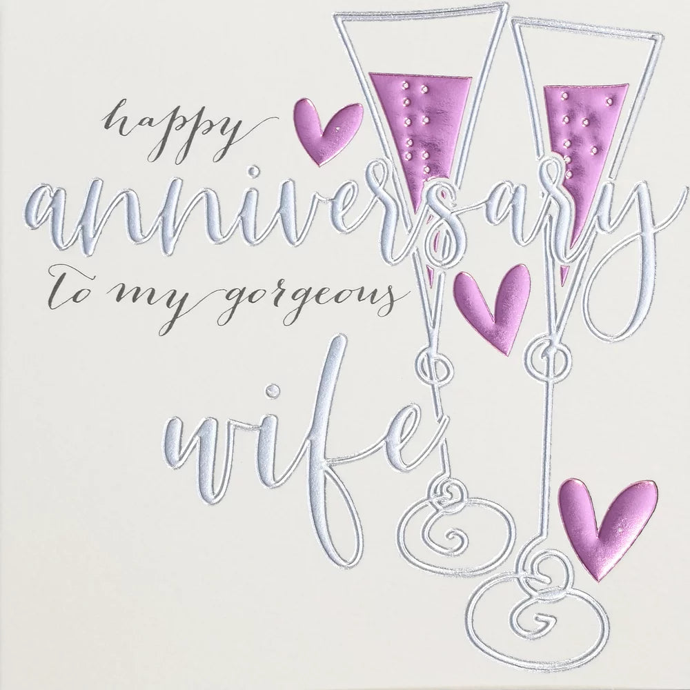 Happy Anniversary to my Gorgeous Wife Card