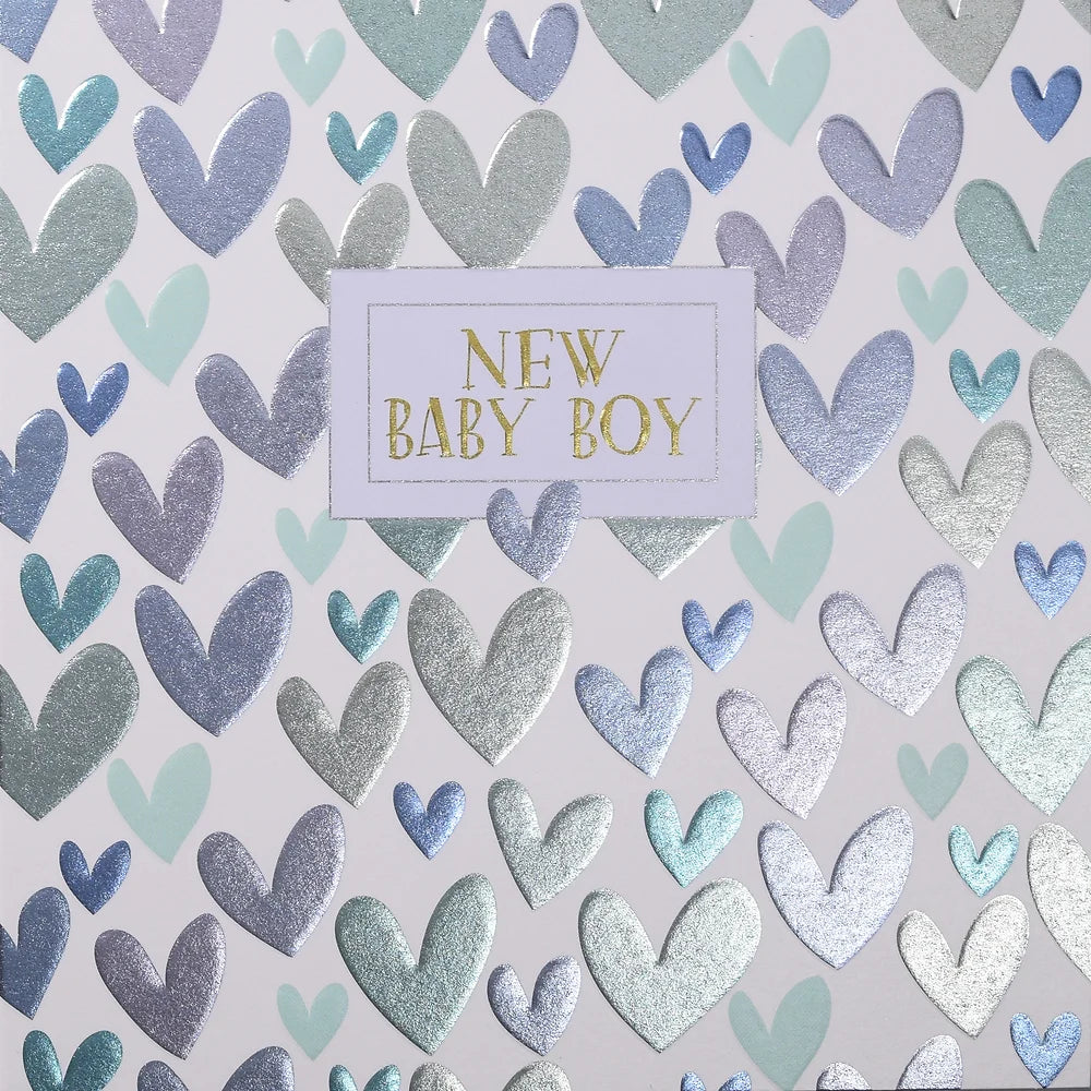 New baby boy card by Wendy Jones-Blackett featuring a charming design, perfect for celebrating a newborn from Cornucopia Home and Gift.