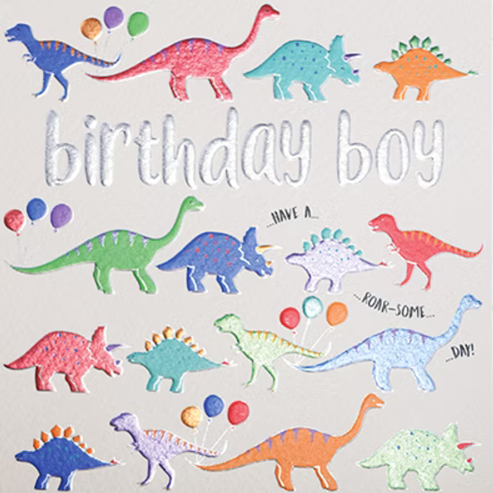 Dinosaur Birthday Boy Card