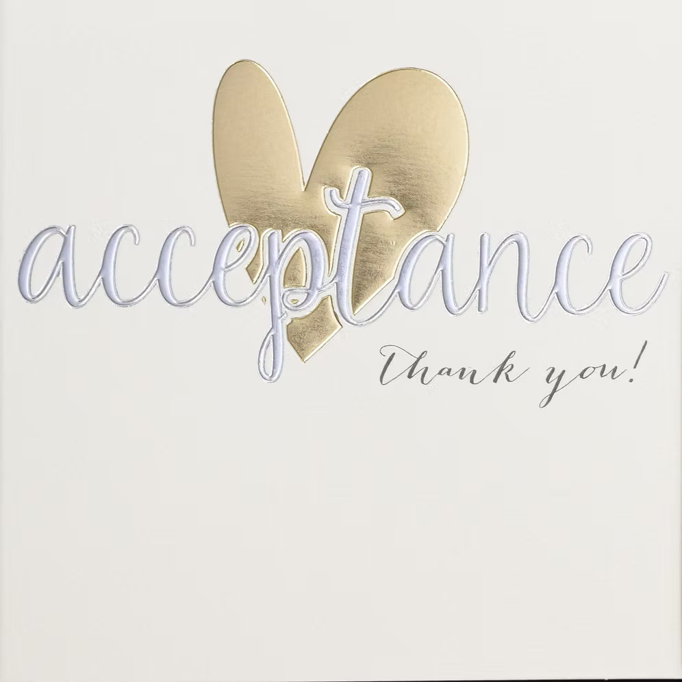 Acceptance Thank you Card