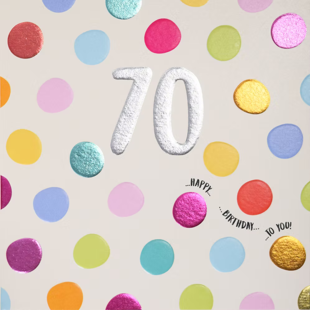 70 - 70 (Multicolour spot) Card