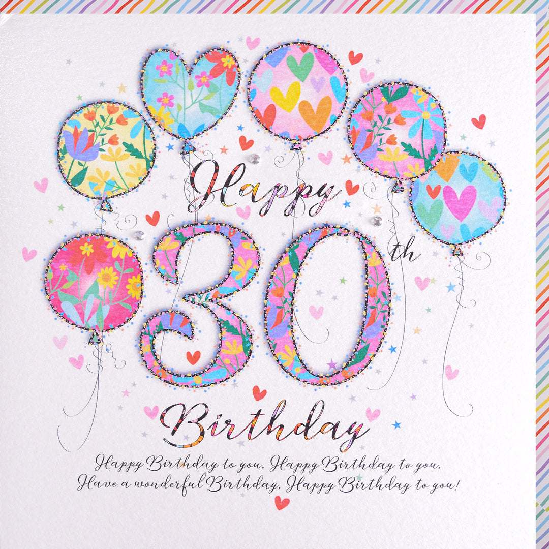 Happy 30th Large Birthday Card - Female