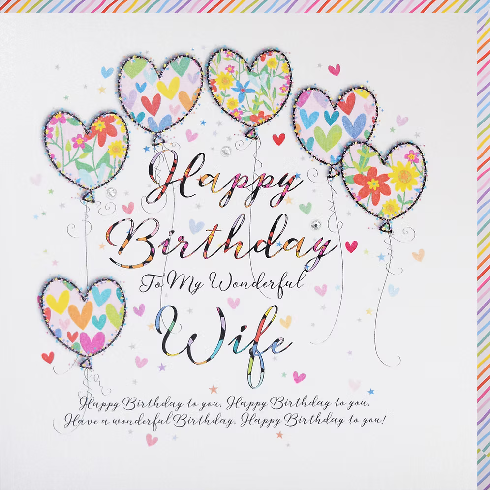 Happy Birthday Wife Card
