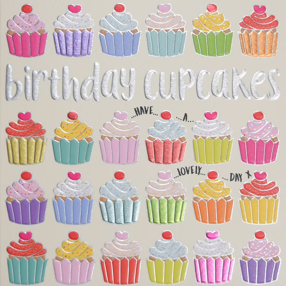 Cupcakes Birthday Card