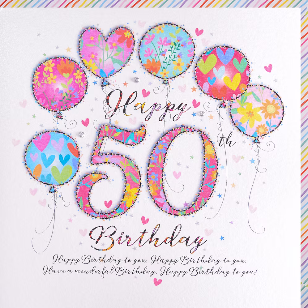 50 - Happy 50th Birthday Card