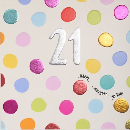 21 Pink Birthday Card