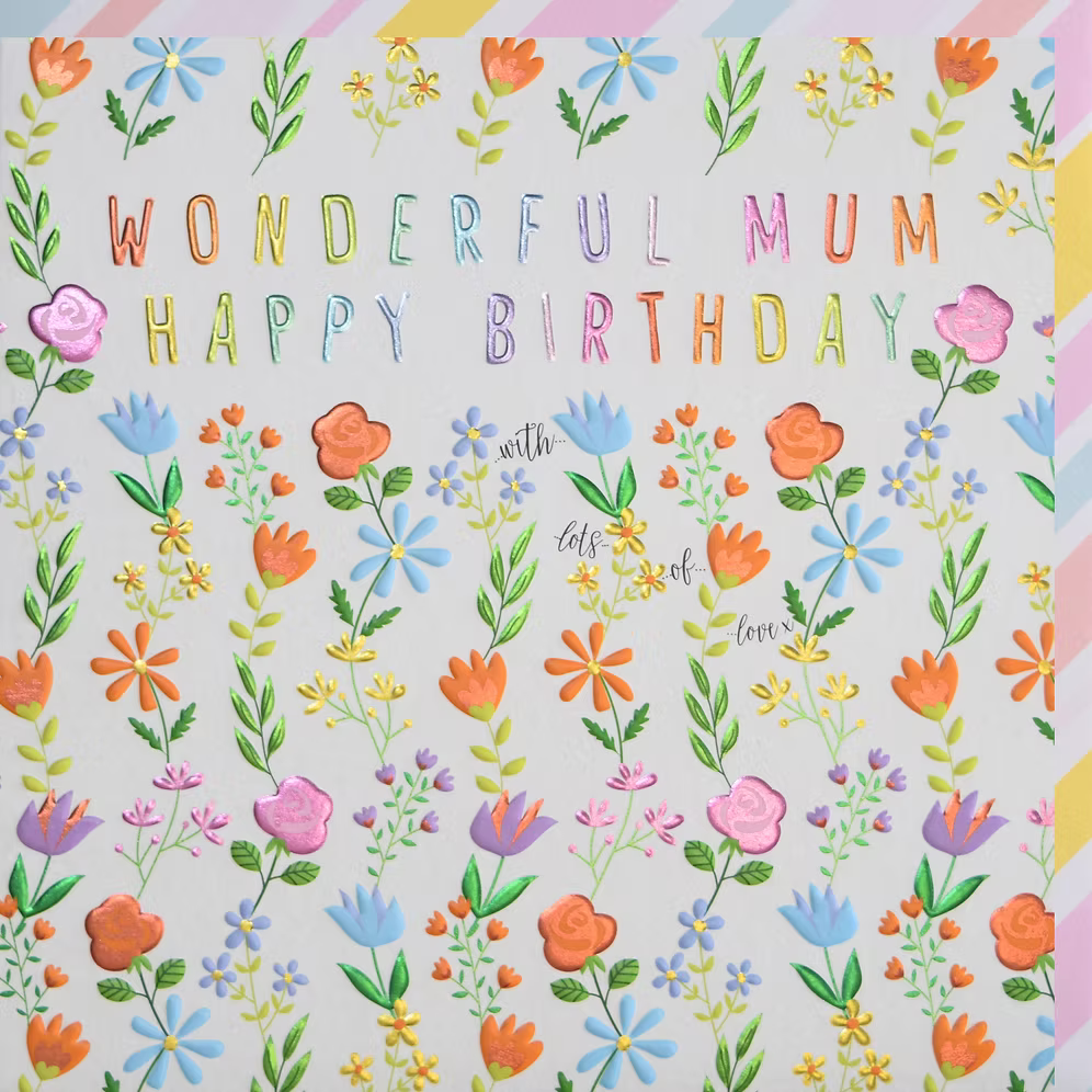 Wonderful Mum Happy Birthday Card