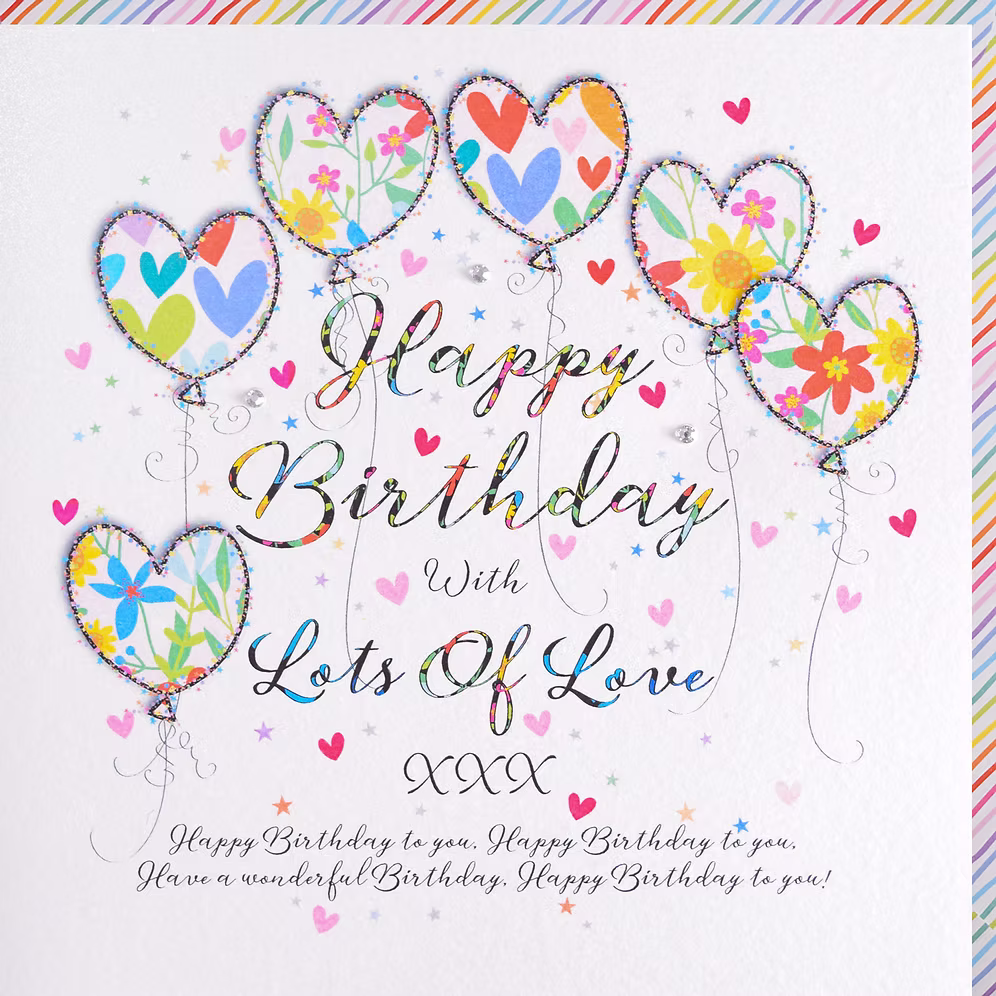Happy Birthday card by Wendy Jones-Blackett featuring bright, cheerful design for special celebrations.