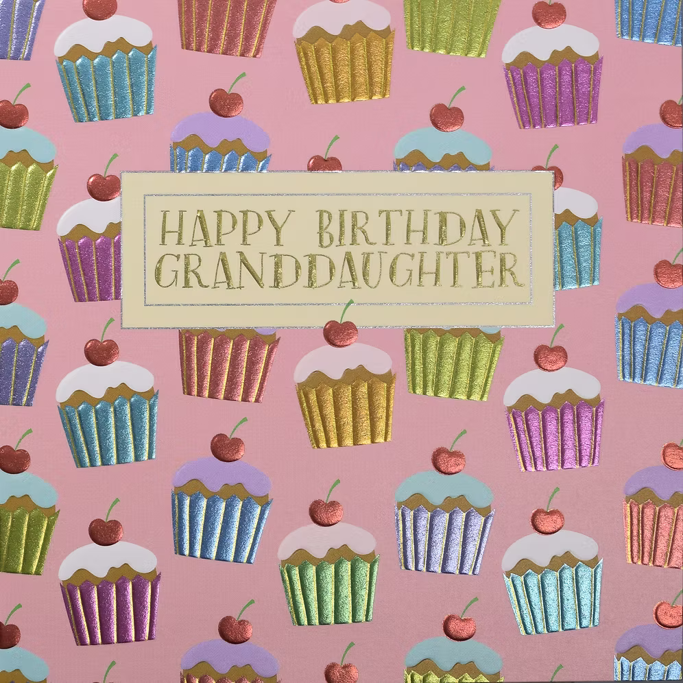 Granddaughter Cupcake Birthday Card