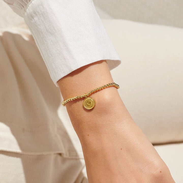 Joma Jewellery A Little 40th Birthday bracelet with silver and gold charms, perfect for celebrating a special milestone.