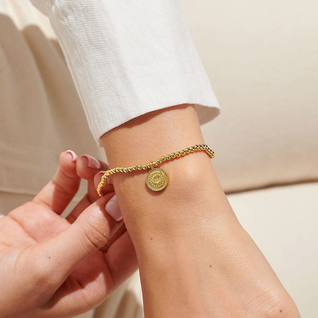 Joma Jewellery 50th birthday bracelet with a delicate charm, perfect for celebrating a special milestone.