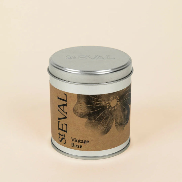 St Eval Vintage Rose Tin Candle