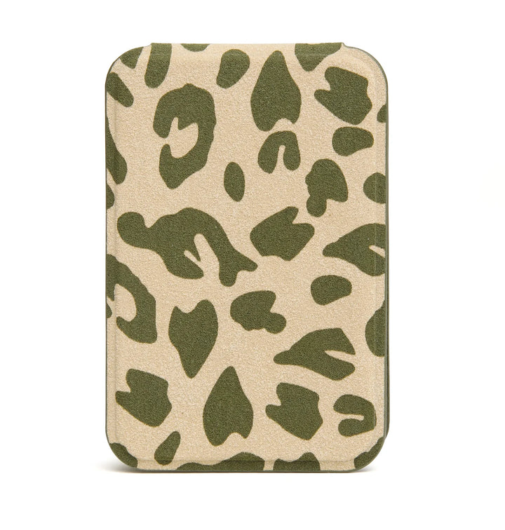 Olive Leopard Mini Folding Mirror