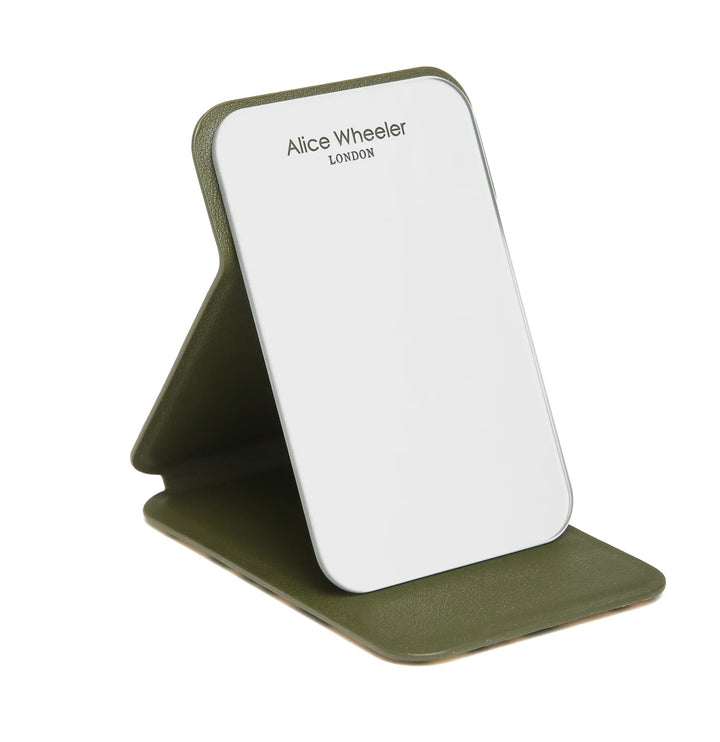Olive Leopard Mini Folding Mirror