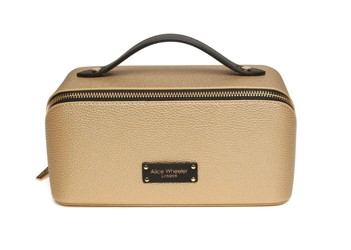Kensington Makeup Train Case - Gold Black