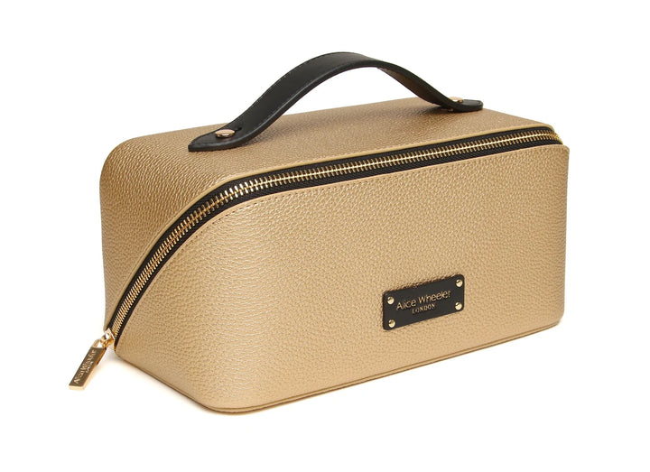 Kensington Makeup Train Case - Gold Black