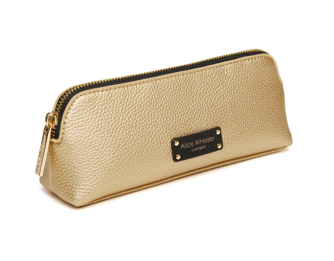 Gold and Black Kensington Makeup Bag