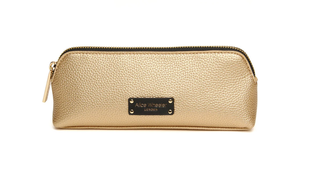 Gold and Black Kensington Makeup Bag