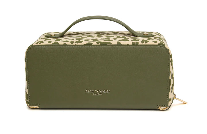 Kensington Layflat Makeup Train Case - Olive Leopard
