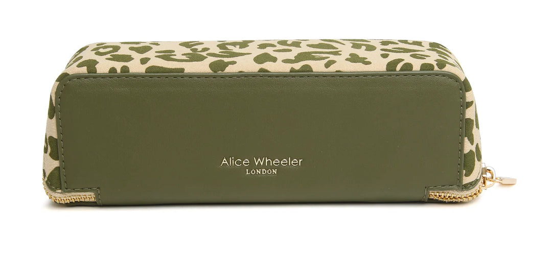 Olive Leopard Small Train Case
