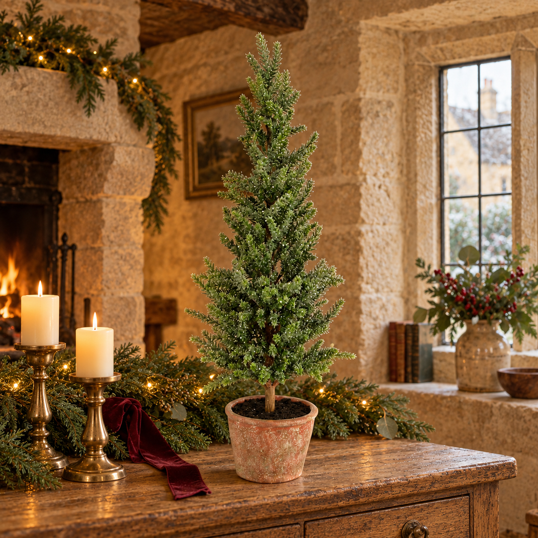 Pine Tree with Brown Pot - 55cm