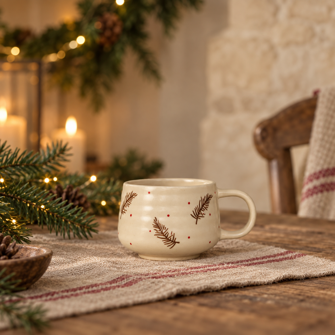 Hand-Painted Pine Mug