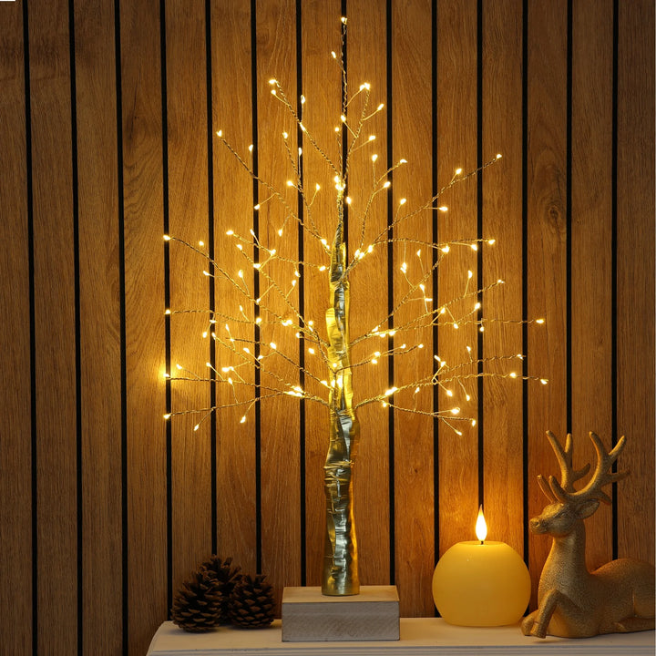 Champagne Micro LED Twig Tree - 60cm