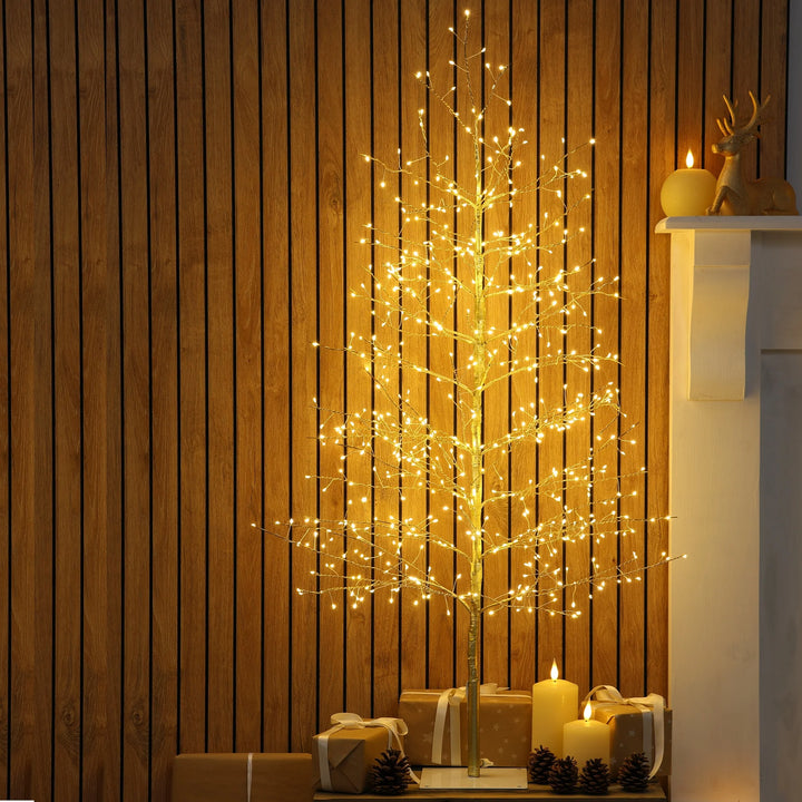Champagne Micro LED Twig Tree - 1.2m