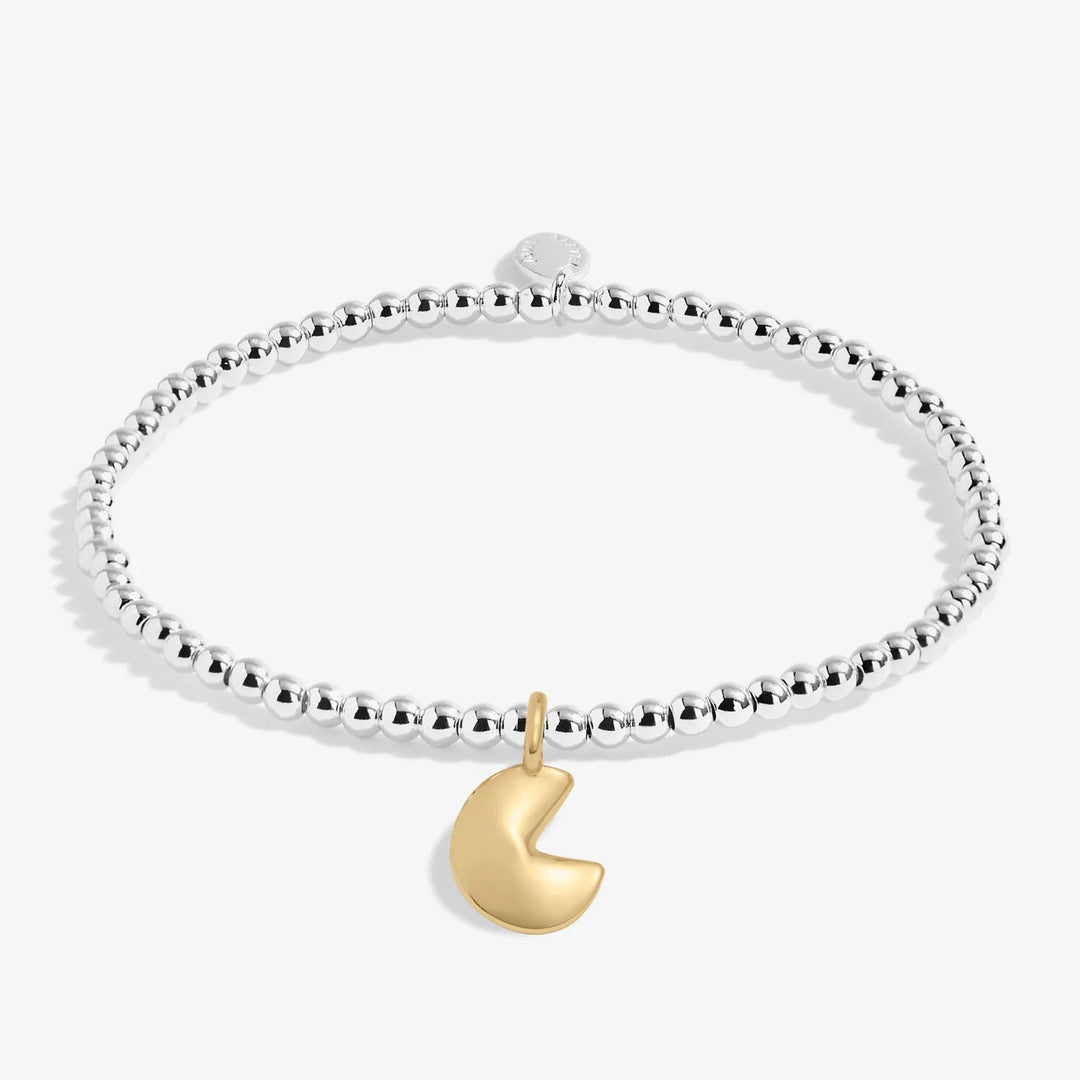 Joma Jewellery A Little Good Fortune bracelet featuring delicate gold-tone chain and charm, stylish accessory for good luck.