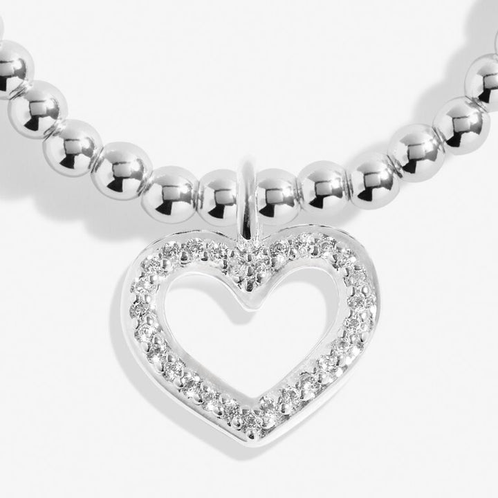 Joma Jewellery Little Sister bracelet with silver-tone charm on a delicate chain, perfect for gifting or personal wear.