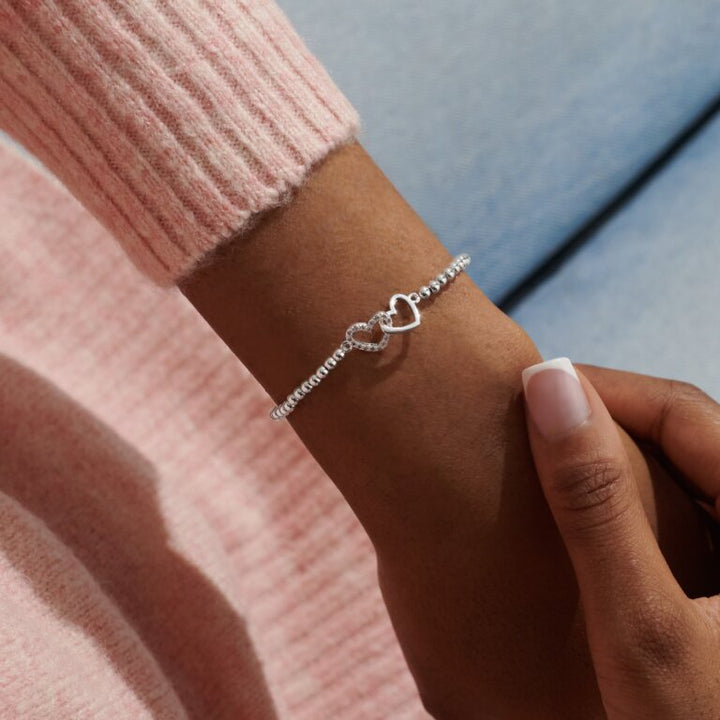 Joma Jewellery A Little Beautiful Bestie bracelet with delicate charm and silver chain, perfect for friendship jewelry.