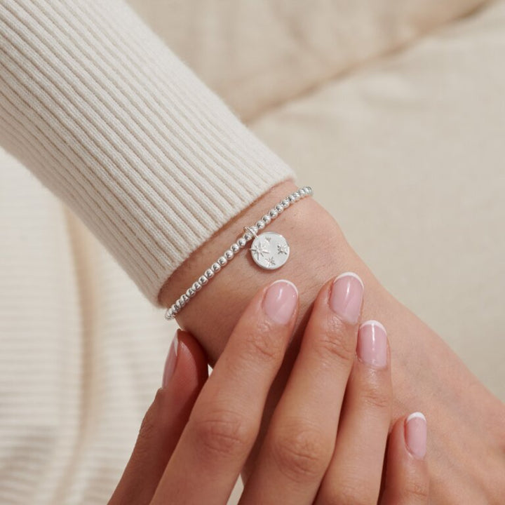 Joma Jewellery Little Friendships Are Lifes Treasures bracelet with delicate charm and beaded design on a soft cord.