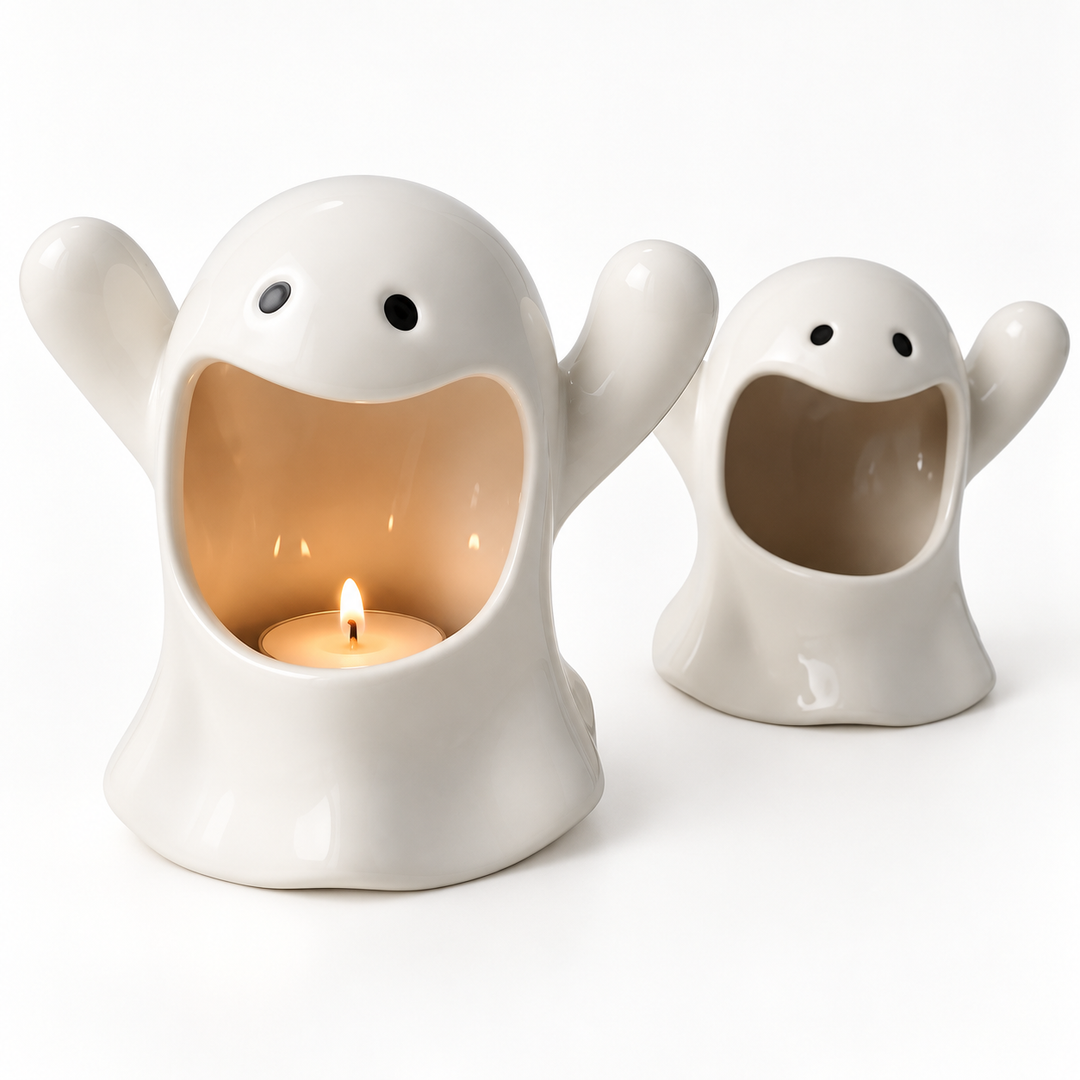 Ghost Tea-light Ceramic Holder